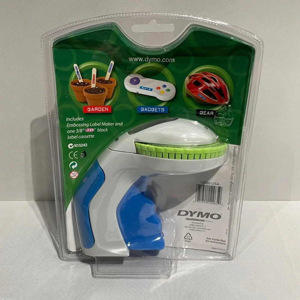 Dymo Organizer Xpress Embossing Label Maker Handheld Blue White 12965 NEW